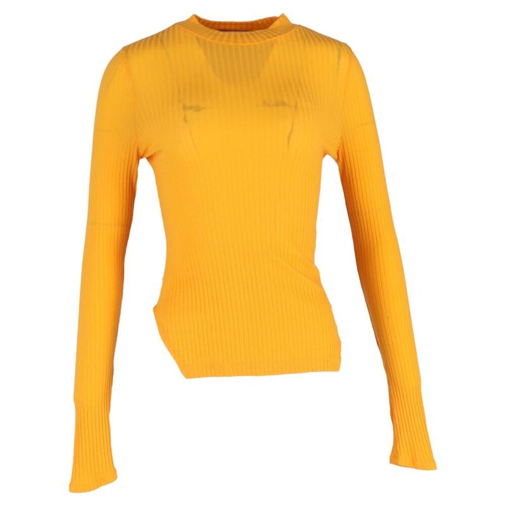 Rejina Pyo Ribbed Top in Orange Tencel
